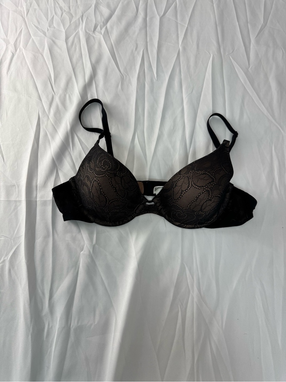 DKNY Black Lace Contour Push-Up Bra
